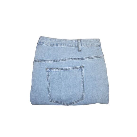 Shein Jeans‎ Women Sz 5X Denim Straight Leg Cropped Blue Plus Size Workwear - Picture 1 of 7